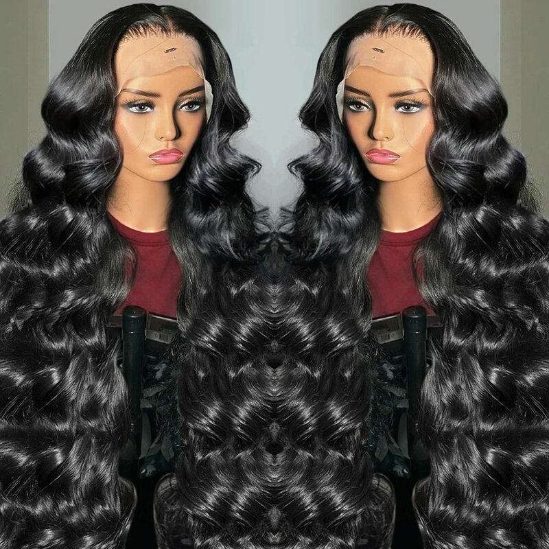 Wig rambut manusia renda depan gelombang tubuh HD transparan 13x6 Wig tanpa lem pemakaian 30 inci Brasil Wig Frontal renda 13x4 untuk wanita