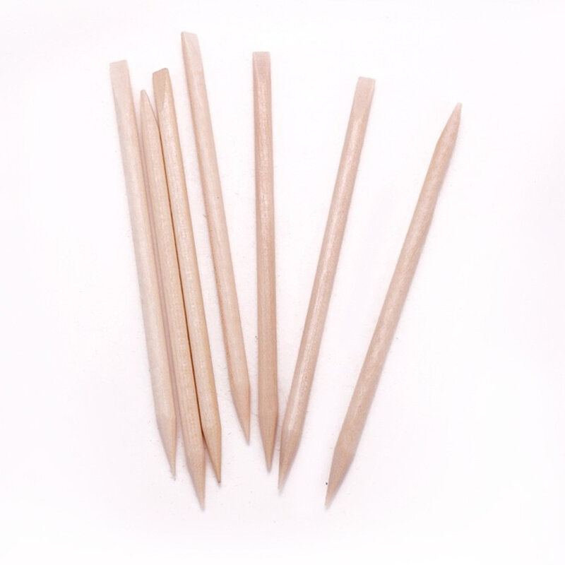 100 шт./компл. 50 шт./набор, двухсторонние деревянные палочки для дизайна ногтей для женщин, для удаления кутикулы, для педикюра, профессиональный набор инструментов для дизайна ногтей