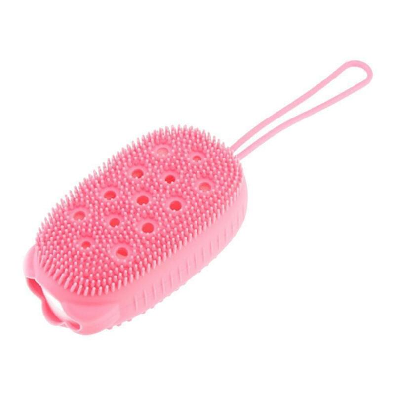 Soft Silicone bolha escova de banho, massagem couro cabeludo, pele, Multi-Color, chuveiro escovas limpas, Backrubbing Mas A6D9