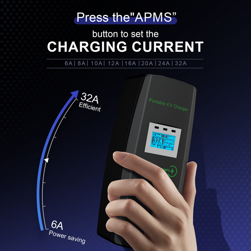 Khons Portable Electric Car Charger 11kw 7kw Charger Type2 Charger Cable 16A 32A EV Charger Three Phase EVSE Charging Box