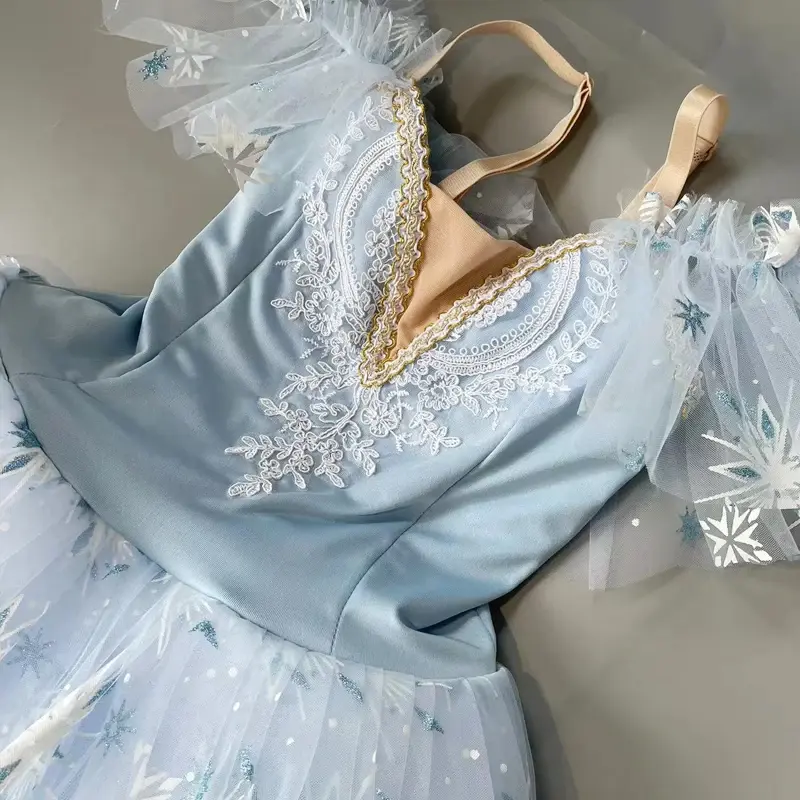 Professional Long Romantic Tutus Ballet dress For Girl Performance Clothing Kids Children Competition Ballerina Skirts
