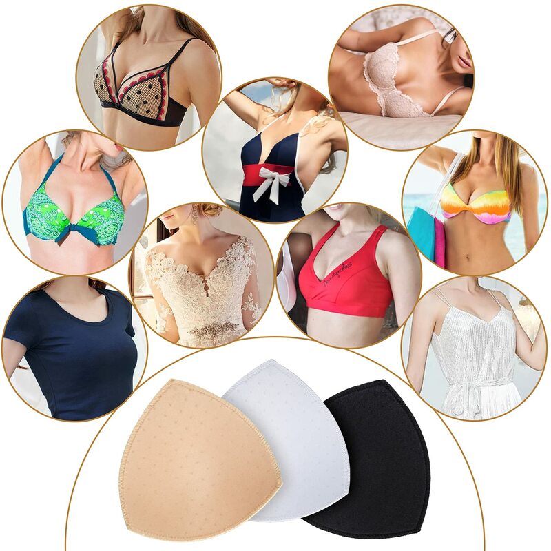 2/6 pz morbido reggiseno imbottiture inserti reggiseno rimovibile per le donne seno Push Up Enhancer reggiseno Pad reggiseni sportivi coppe inserire Bikini costume da bagno