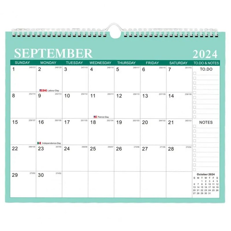 Calendario da parete 2024-2025 strumento di pianificazione efficiente 2024-2025 calendario da parete pianificatore di gestione del tempo inglese per la scuola dell'home Office