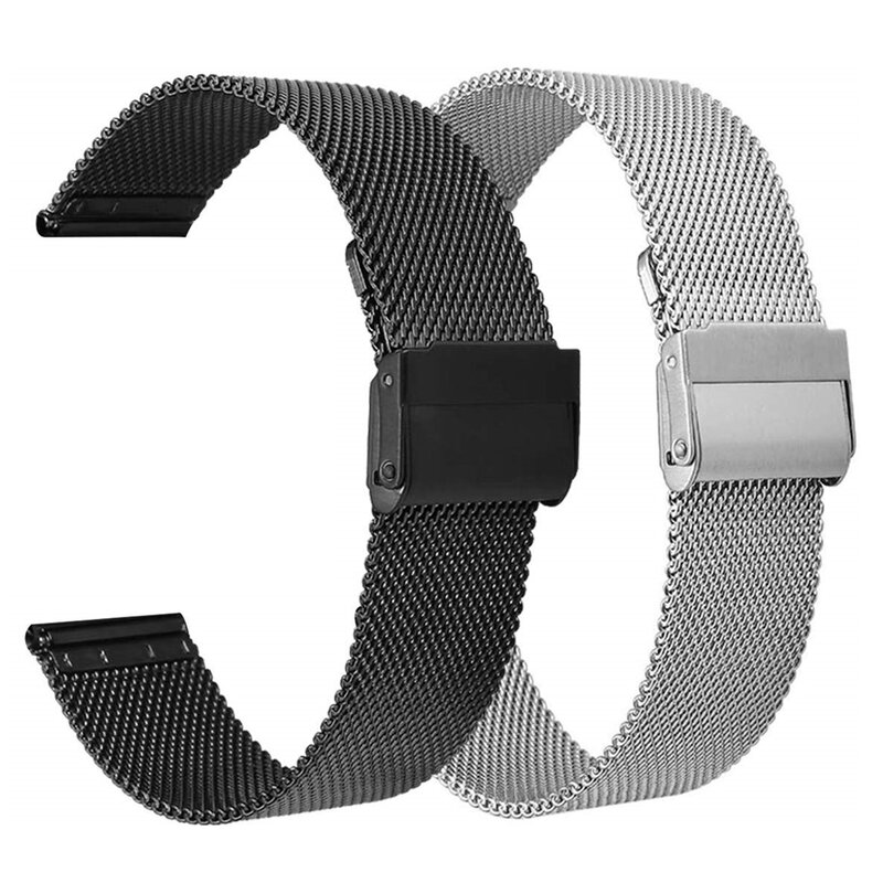 Band sets for Samsung Galaxy Watch 46mm/Gear S3 22mm 20mm Stainless Steel Mesh bracelet Galaxy watch 4 5 6 40mm 44mm 47mm strap