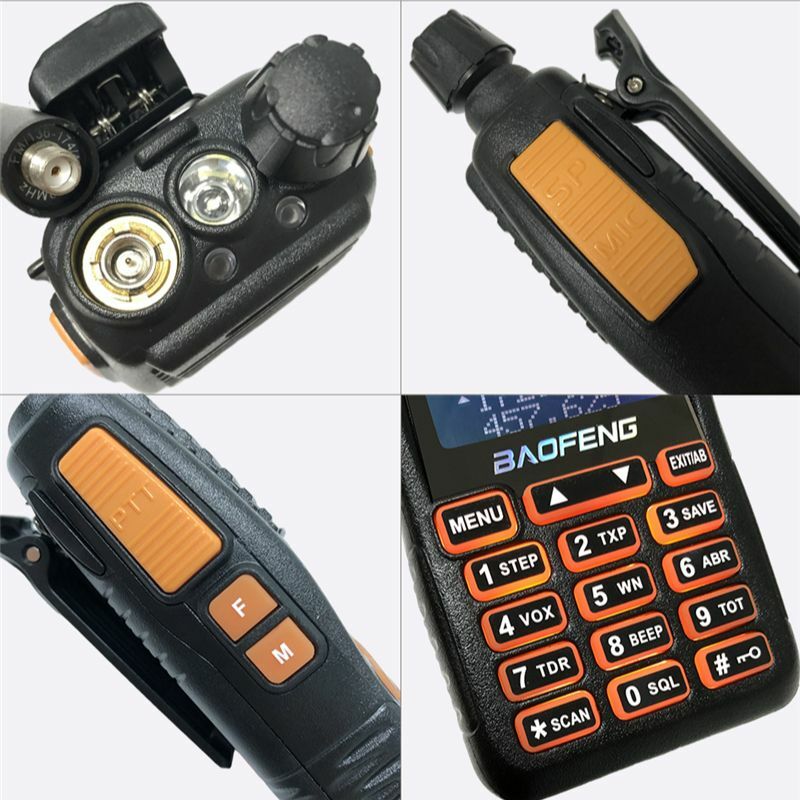BAOFENG – talkie-walkie professionnel haute puissance 10W GT-5, émetteur-récepteur double bande CB Ham uv82, Radio bidirectionnelle, 2 pièces