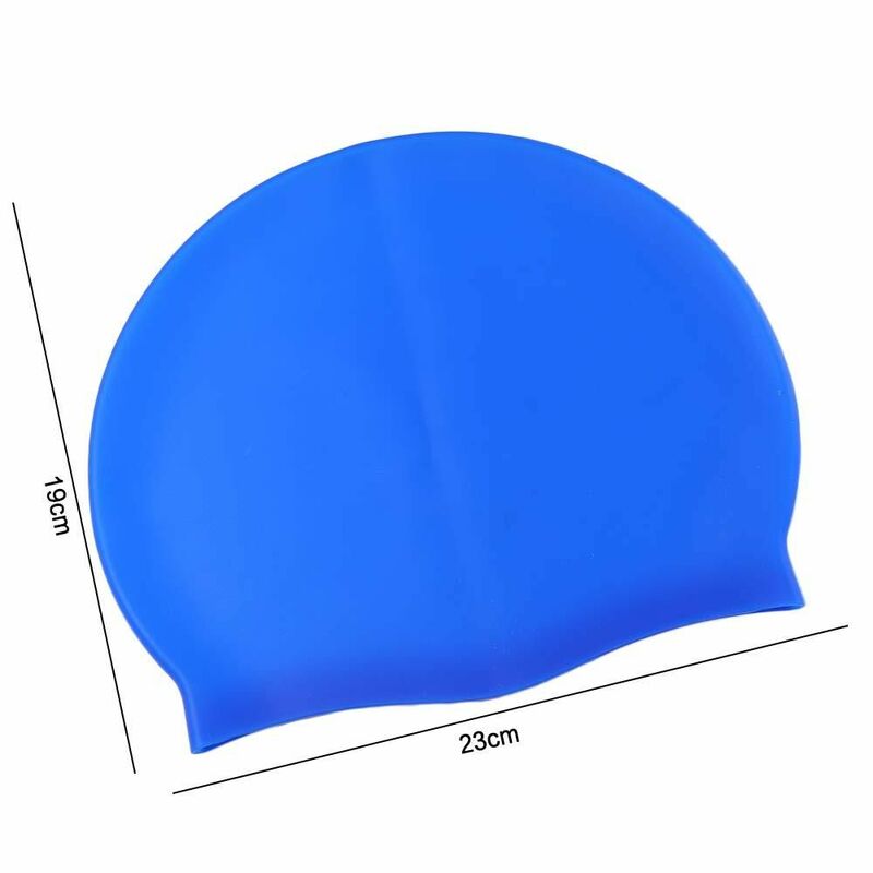 Topi renang silikon elastis tahan air topi renang untuk pria wanita dewasa anak-anak topi kolam rambut panjang melindungi telinga peralatan renang