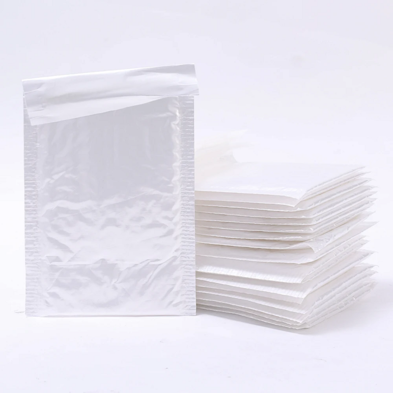 1 buah amplop gelembung putih banyak ukuran surat tahan air pengiriman tas amplop busa surat tas kemasan segel diri