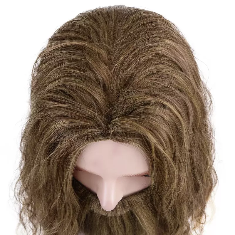 Длинный волнистый синтетический парик AICKER с эффектом омбре, забавный мужской термостойкий парик для косплея пиратского костюма