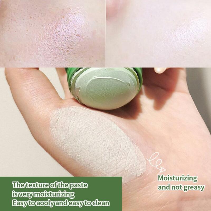 Mascarilla de arcilla purificadora para el cuidado de la piel, máscara sólida de té verde que elimina los puntos negros del acné, Limpieza Profunda, Control de aceite