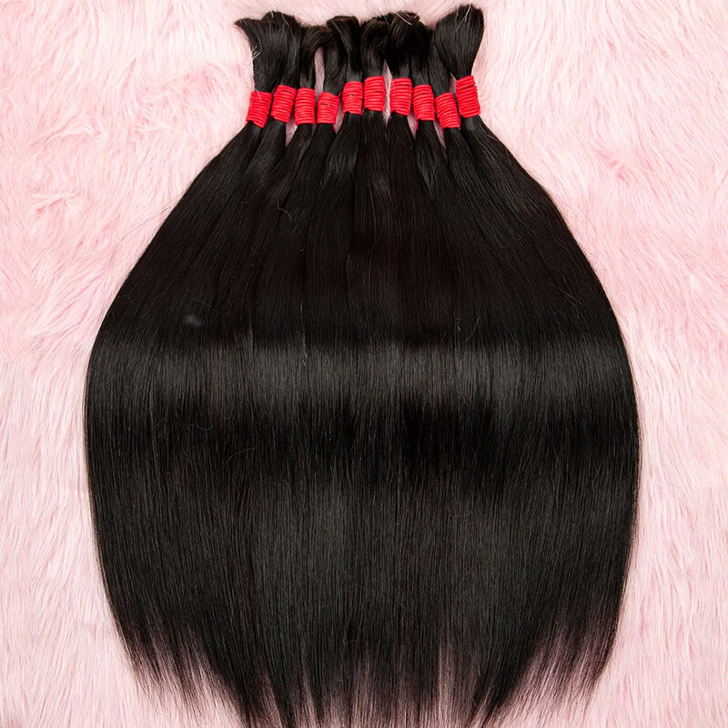 Pacotes pretos naturais do cabelo humano para mulheres, extensão do cabelo reto, nenhum cabelo da trama, tecendo, 26 dentro, 28 dentro, África