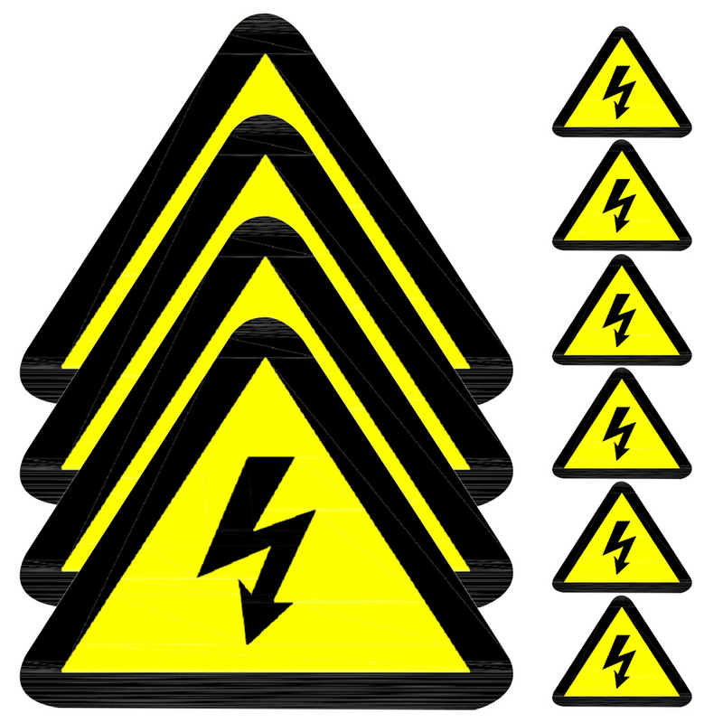 15 Pcs Warning Sign Stickers Electric Shocks Decal Label Applique Labels Panel Safety Decals for
