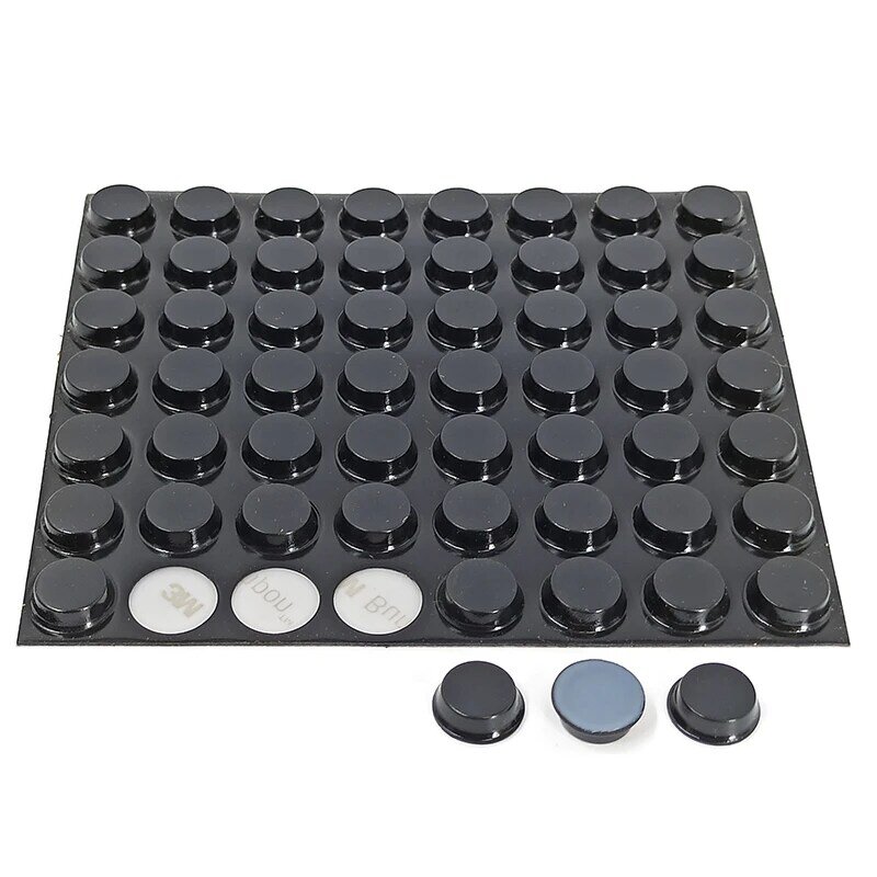 Schwarz/grau stoß feste Fuß polster matte Gummi füße Stoßstangen schutz produkte sj5012 12.7*3,6mm/Stück 56 Stück/Brett