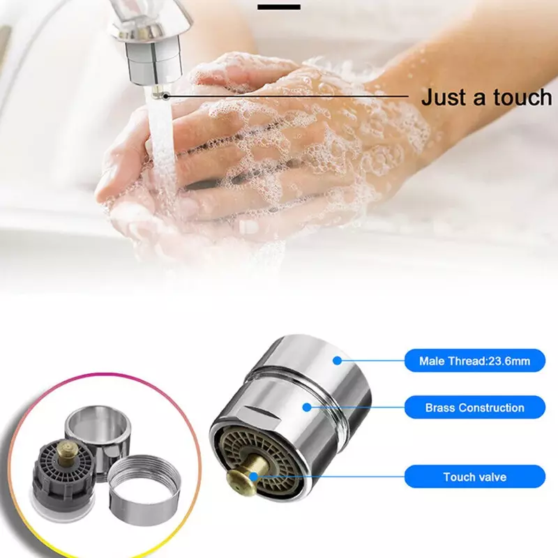 Brand New Valve Bubbler Kitchen Kitchen Faucets Nozzle One-button Outlet Copper Water Saving 1pcs Copper + Plastic