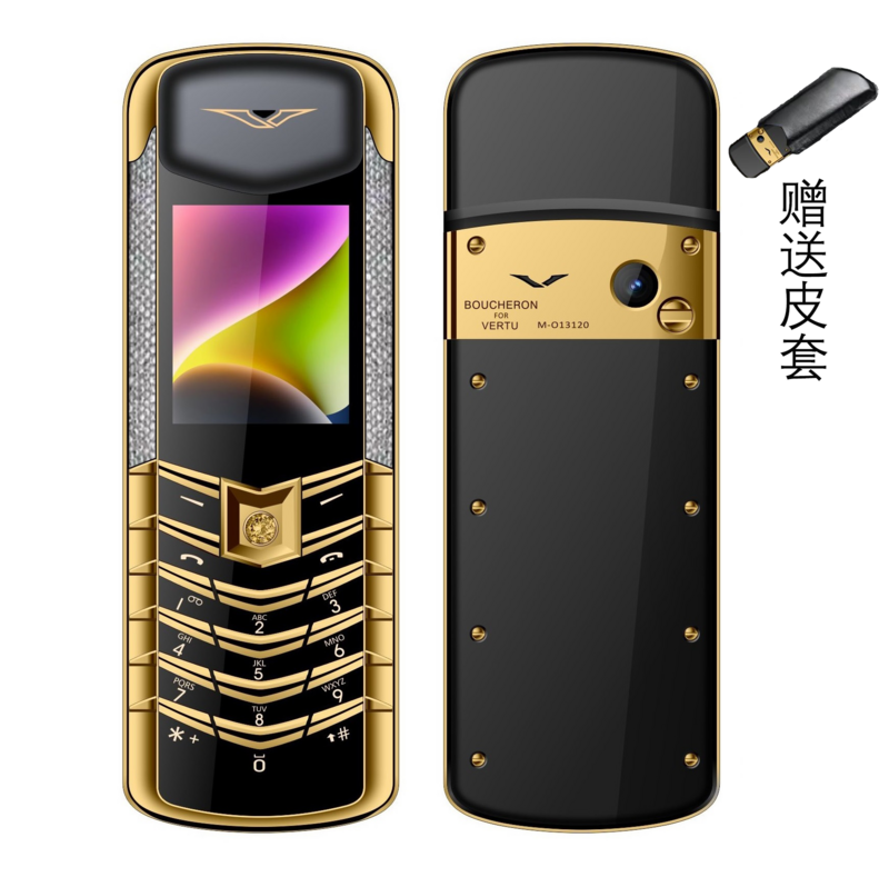 New Metal Luxury Bar Business Mobile Phone Voice Two Sims Dual Standby Slim cellulare per anziani