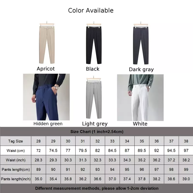 Celana panjang pria, celana panjang kualitas tinggi untuk pria di atas pergelangan kaki mode Korea celana panjang bagus