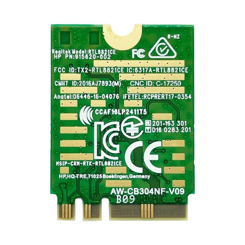 WiFi-Karte M.2-NGFF AW-CB304NF RTL8821CE, unterstützt 802.11AC 2,4 + 5 GHz Frequenz 433 M BT4.2 Wireless-Netzwerkkarte