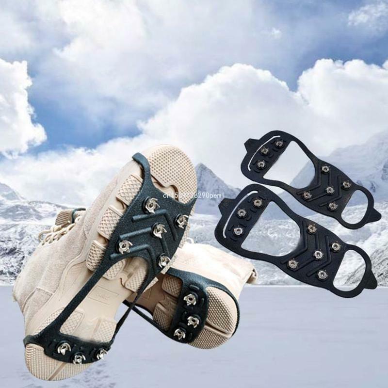 Tacos 8 dientes Spikes Spikes antideslizantes para nieve Grips Cleats Crampon