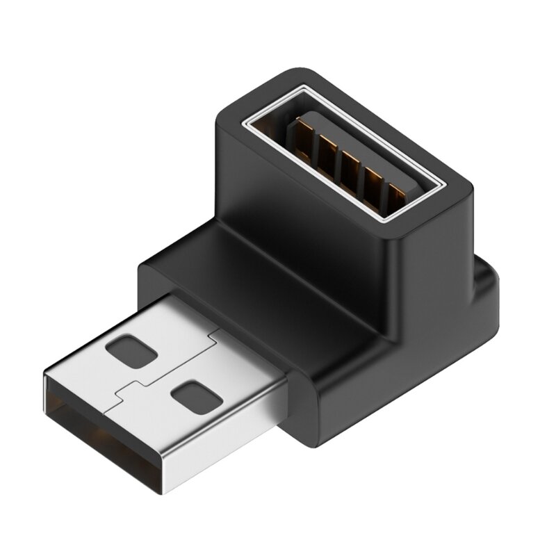 وصلة وصلة بزاوية 90 درجة USB 3.0 ذكر إلى أنثى وصلة وصلة بزاوية قائمة USB إلى أعلى وصلة كوع 10Gbps لأجهزة الكمبيوتر المحمول