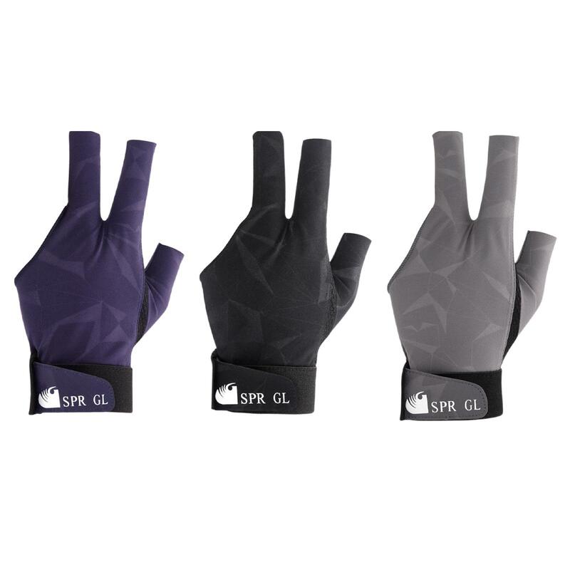 Перчатка для бильярда с тремя пальцами, легкие рукавицы для бильярдного кия для взрослых, Нескользящая Перчатка для снукера с левой рукой для игр, занятий спортом и тренировок