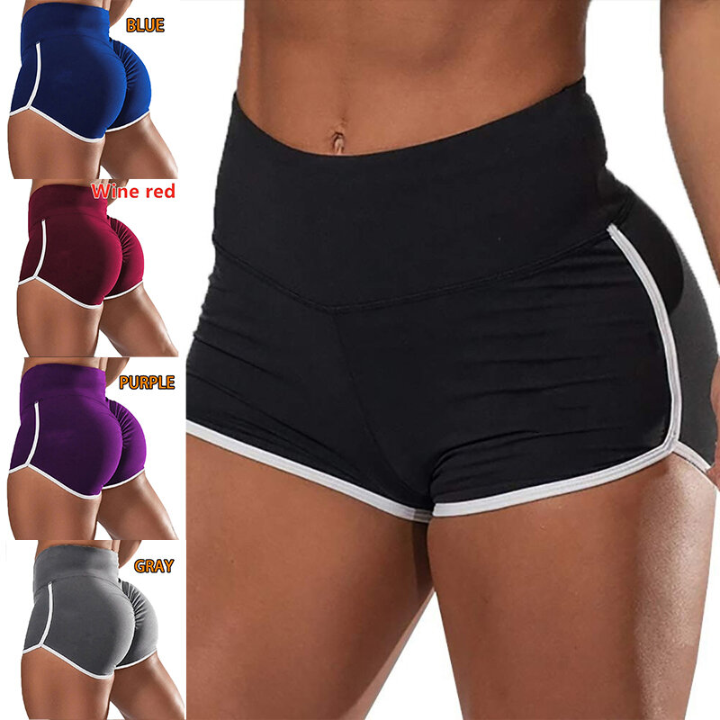 Женские летние шорты для фитнеса и йоги, модные облегающие эстетические уличные спортивные шорты с разрезом, леггинсы с высокой талией, дышащие брюки
