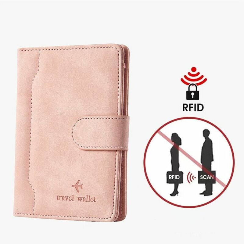 Ультратонкий RFID-держатель для паспорта, прочный многофункциональный кожаный RFID-бумажник, водонепроницаемый кредитный Магнитный паспорт