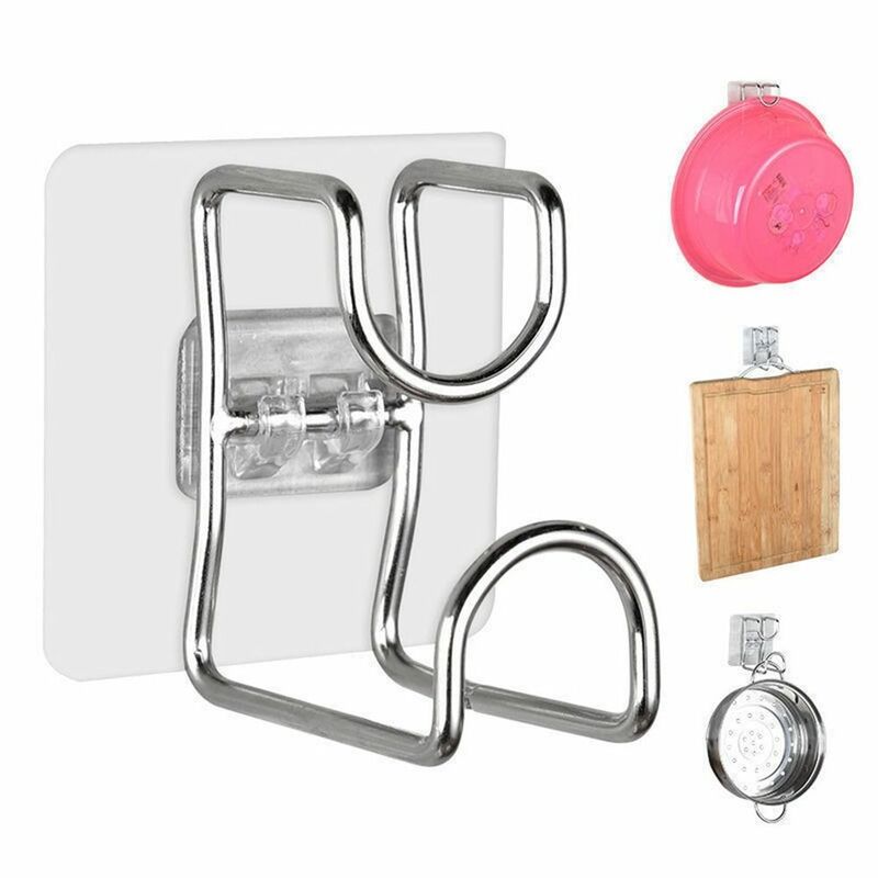 1Pcs Self-adhesive Wall-mounted Punch-free Save Space Bathroom Accessories Washbasin Hooks Storage Holder Storage Rack