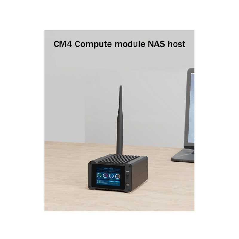 Waves hare CM4-NAS-Double-Deck mit Spi 2-Zoll-LCD-Display Nas Host für Himbeer Pi cm4 Computer modul (ohne cm4)-US-Stecker