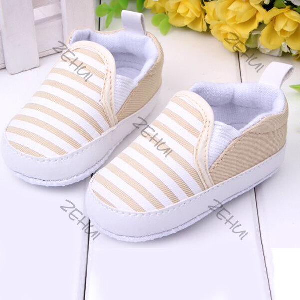 0-18months Spring And Autumn New Baby Walking Shoes Soft Soled Baby Shoes  Baby Assisted Walking Striped Fashion Walking Shoes