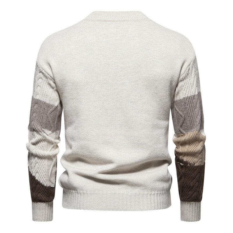 Мужской осенне-зимний новый трендовый модный свитер трикотажная нижняя рубашка