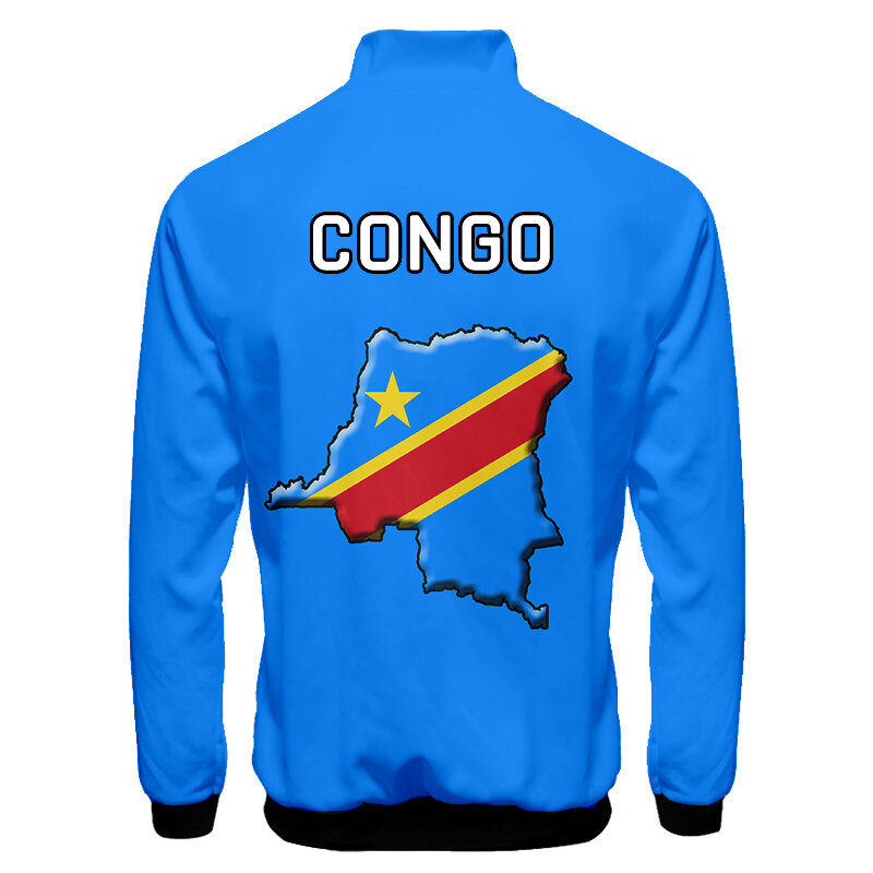 Congo FLAG zaire DR เสื้อแจ็คเก็ตมีฮู้ดสำหรับผู้ชายกางเกงพิมพ์3D ขนาดใหญ่เสื้อสเวตเชิ้ตแบบสวมหัวสไตล์แอฟริกันเสื้อผ้าใส่ได้ทั้งชายและหญิงมีสินค้าส่ง