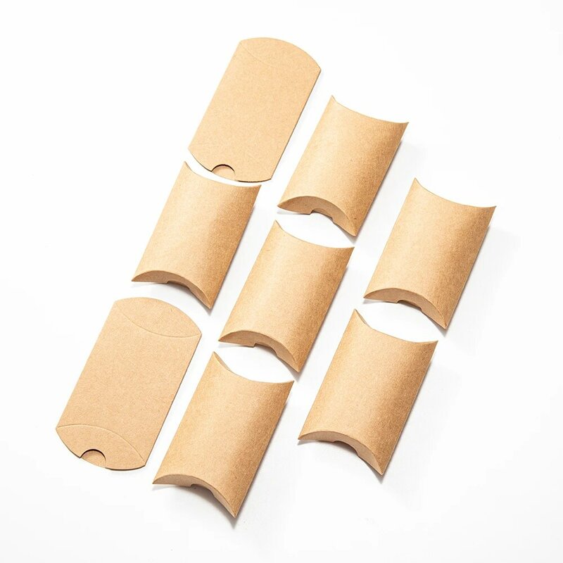 10 pezzi bomboniere scatola di caramelle a forma di cuscino di carta scatole regalo di nozze per gioielli organizzatore collana forniture per imballaggio piccole imprese