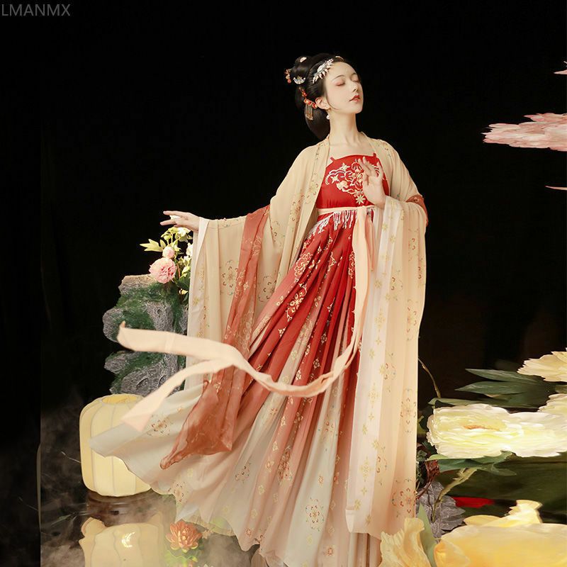Hanfu (Dinastía Tang) vestido Hanfu Cosplay vestido de hada Hanfu chino falda china antigua disfraz chino