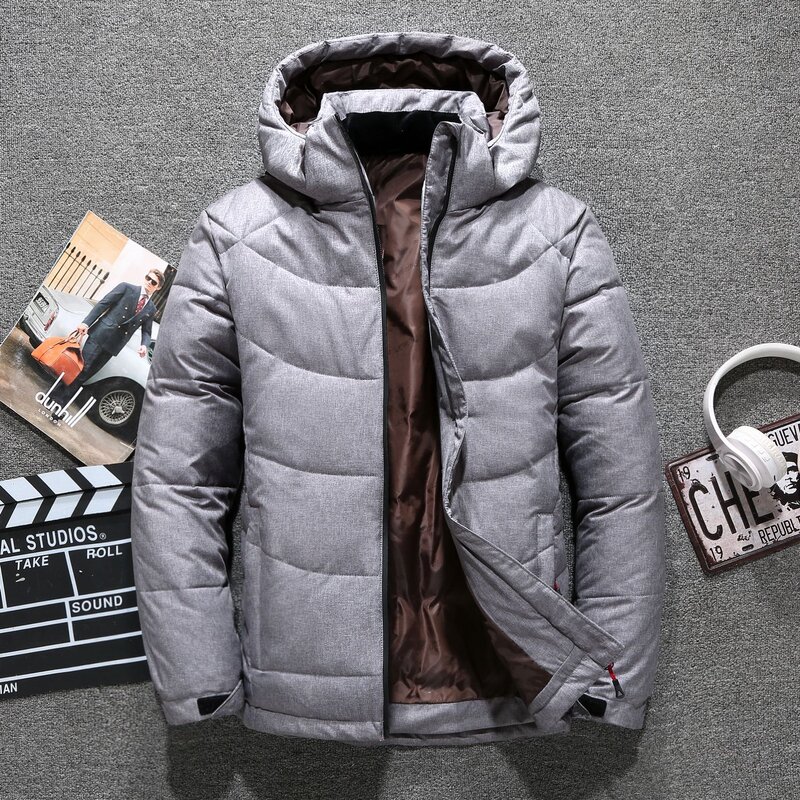 Новинка Осень-зима 2023, модная трендовая куртка с капюшоном и хлопковой подкладкой, мужское повседневное свободное удобное плотное теплое пальто большого размера