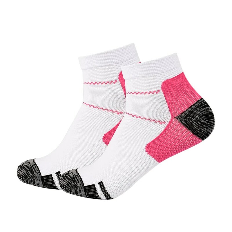 Calcetines deportivos transpirables para deportes al aire libre, calcetines de compresión para pies, Reduce la hinchazón, alivia los pies acanalados