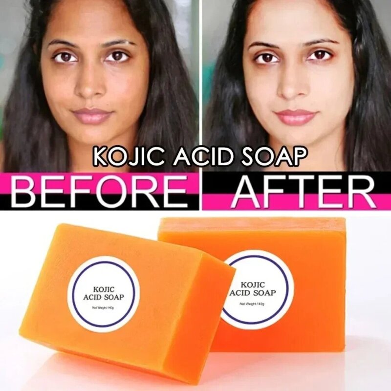 Sabão Handmade Kojic Acid Whitening Sabão Clareamento da pele, Glutationa limpa, Ferramentas de cuidados com a pele, 1Pc