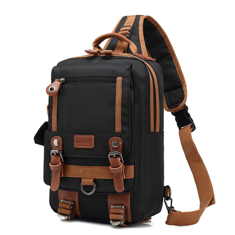 2024 New Vindage Shoulder Bag For Men Simple Casual Crossbody Bag Waterproof Outdoor Hiking Wear-resistant Hanging Bag