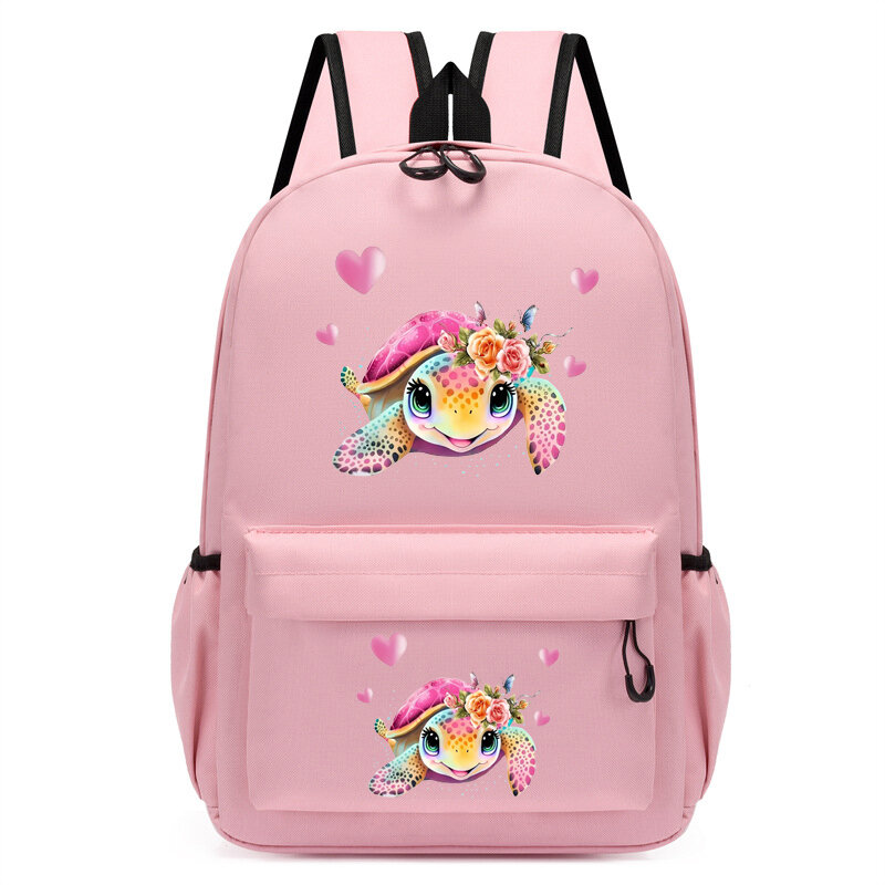 Children Bagpack Watercolor Sea Turtle Girl Backpack Kindergarten Schoolbag Kids Anime Cartoon Girl Bookbag Travel School Bags