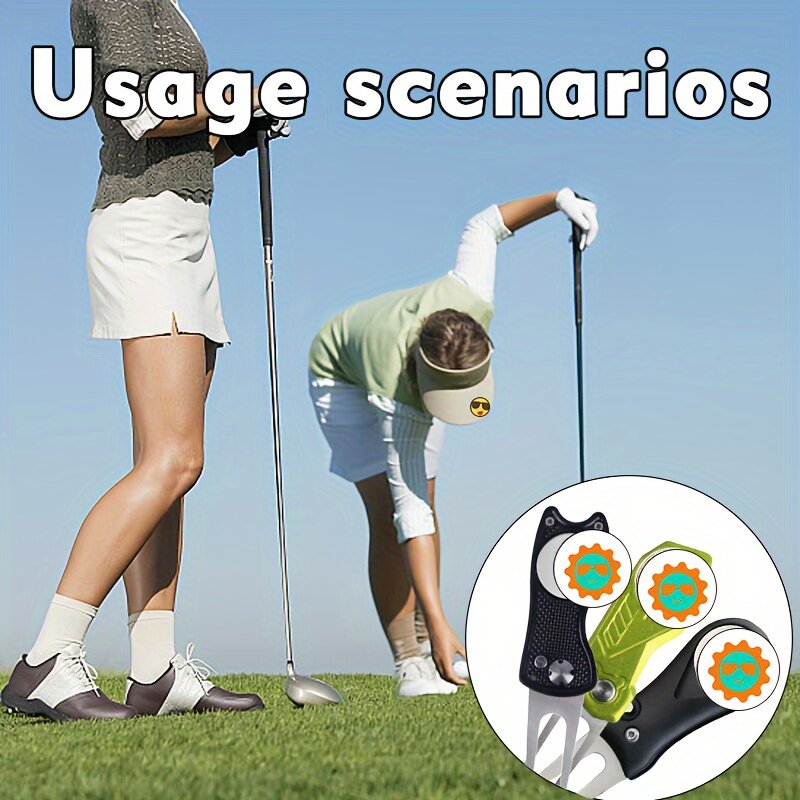 Logotipo magnético da bola do golfe do metal, equipamento dos acessórios do golfe, marcadores personalizados da bola, ícones do divertimento, presente perfeito