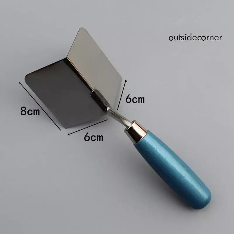 Espátula de esquina de acero inoxidable para paneles de yeso, cuchillo de esquina exterior/interior, 8x6cm, Gyprock