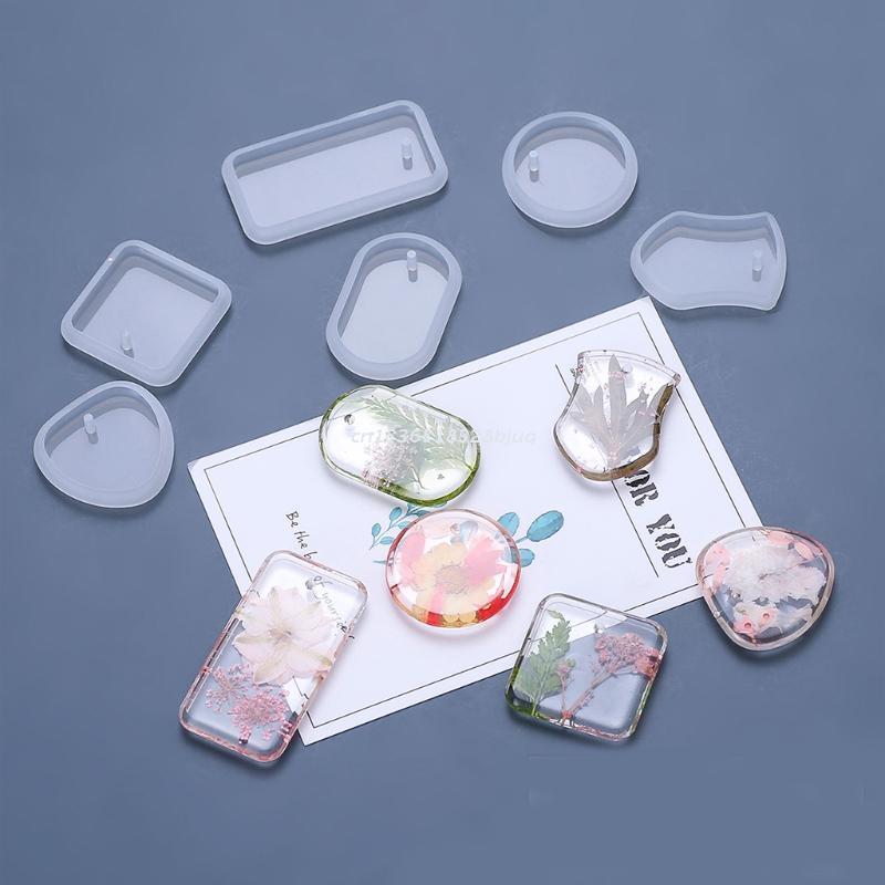 Hanging Listed Epoxy Resin Mold DIY UV Crystal Resin Perforated Silicone Mold Dropship