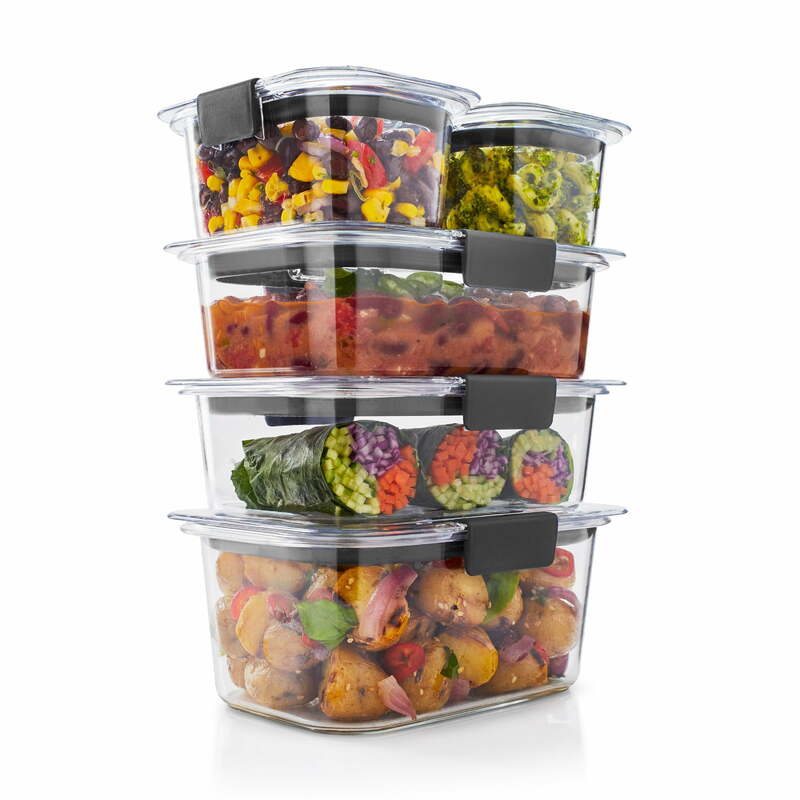 Rubbermaid Brilliance®Набор из 10 штук, прозрачные герметичные контейнеры для хранения пищевых продуктов