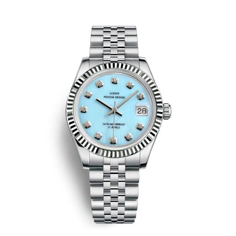 AAAAA-Relojes de pulsera de cristal de lujo para mujer, reloj de cuarzo de acero, informal, de marca superior, nuevo