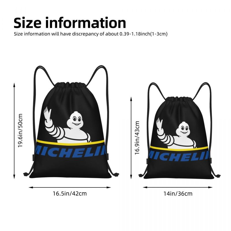 Michelin-Logo portabel tas serut ransel tas penyimpanan olahraga luar ruangan bepergian Gym Yoga
