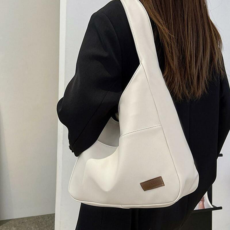 Универсальная женская сумка на плечо, однотонная модная сумочка через плечо, Женская Минималистичная сумка из искусственной кожи для работы, 3 цвета