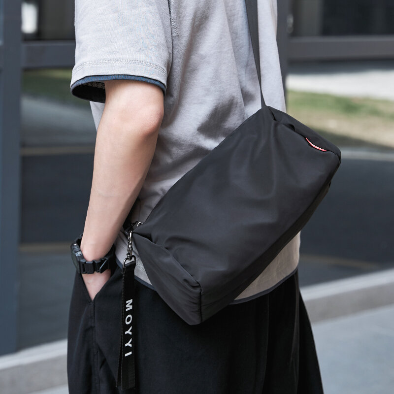 Men's Trendy Shoulder Bag Waterproof Crossbody Sling Bags Sports Student Oxford Leisure Design for Outdoor Solid Lightweight