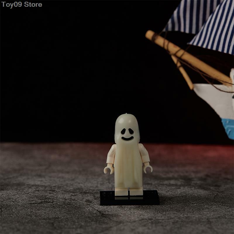 1Pc Horror Halloween Serie Bouwstenen Lichtgevende Lachend & Huilen Ghost Model Actiefiguren Kleine Bricks Speelgoed Voor Kinderen