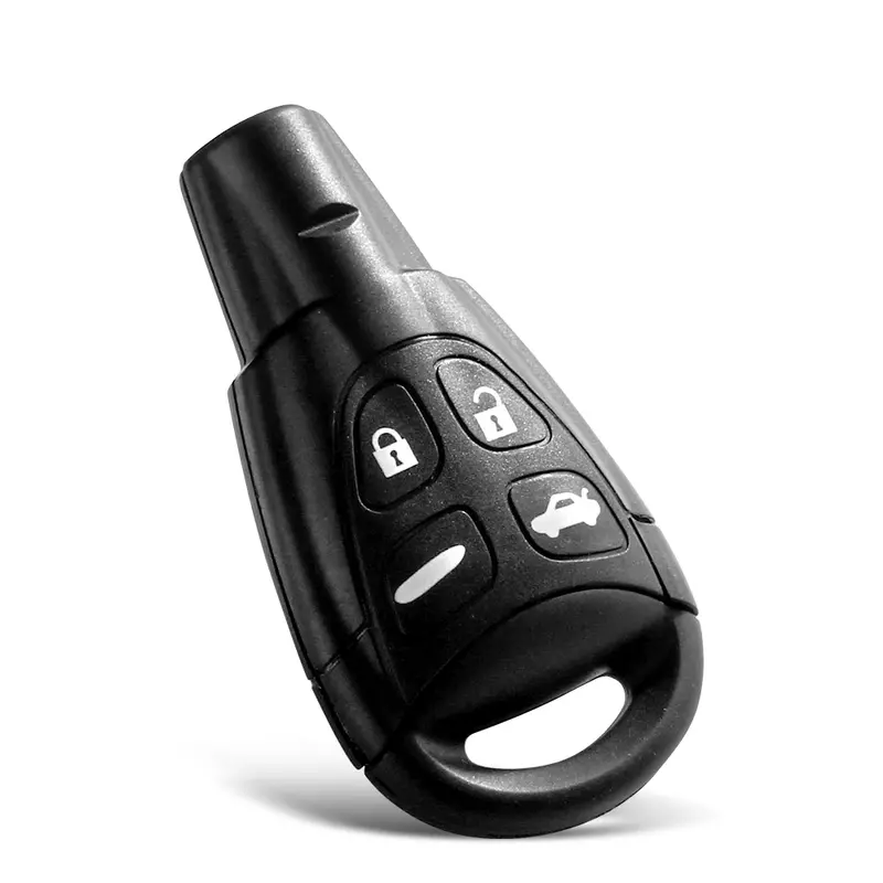 KEYYOU-Shell remoto da caixa chave do carro, lâmina sem cortes, cartão inteligente, Fob keyless, botão 4, ajuste para Saab 9-3, 9-5, 93, 2003-2007