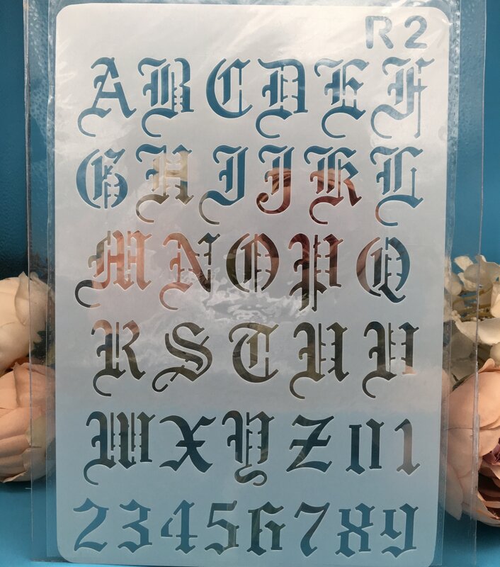 26cm lettere dell'alfabeto artigianato fai da te stencil a strati pittura Scrapbooking stampaggio goffratura Decor Paper Card Template F5171-r2