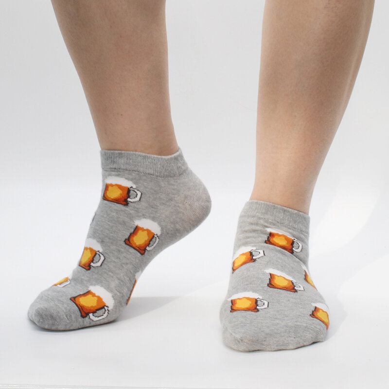 Calcetines tobilleros divertidos de algodón para hombre y mujer, calcetín informal, Harajuku, colorido, 8 pares