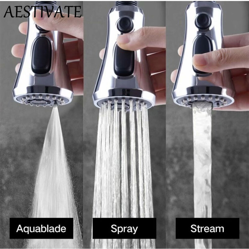 Bathroom Tap Faucet Pull Out Spray Shower Head Setting Kitchen Spare Replacement Tap Sprayer Black Head Sprinkler Kitchen Parts
